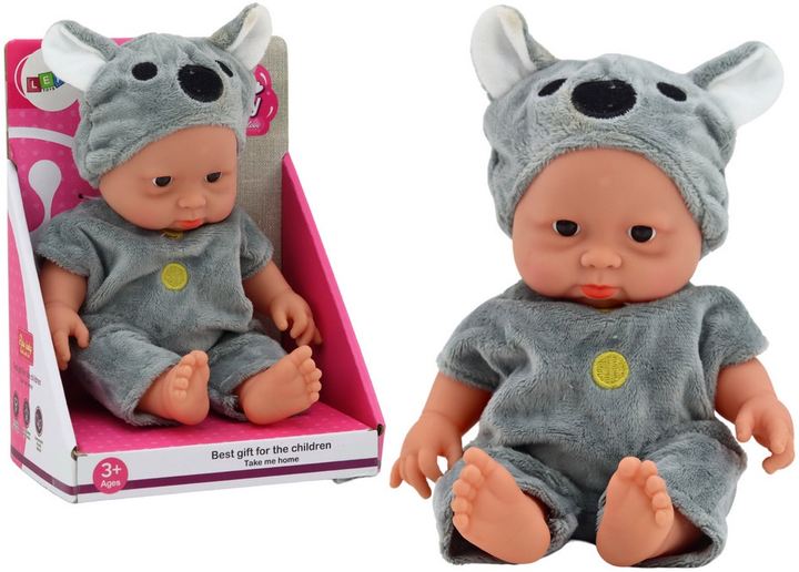 Пупс Lean Toys в одязі з шапочкою Grey 21 см (5905991005834) - зображення 2