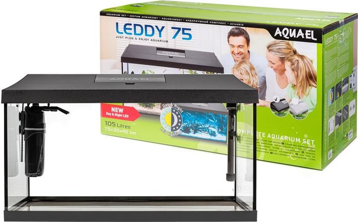 Zestaw akwariowy Aquael Leddy Plus 75 D&N 2.0 105 L Black (5905546333382) - obraz 6