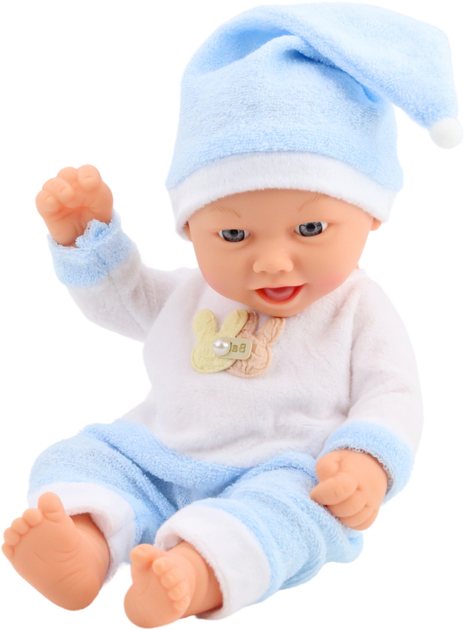 Пупс Lean Toys в піжамі з шапочкою Blue 30 см (5905991055778) - зображення 3