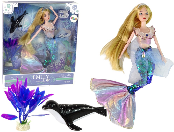 Лялька Lean Toys Русалка Емілі з аксесуарами 35 см (5905515359917) - зображення 2