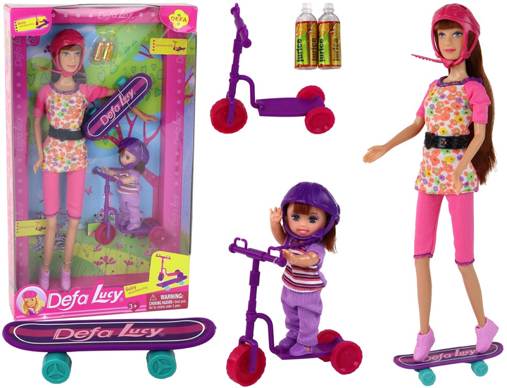 Zestaw lalek Lean Toys Lucy Mama 29 cm + Dziecko 10 cm + Akcesoria (5905515352383) - obraz 2
