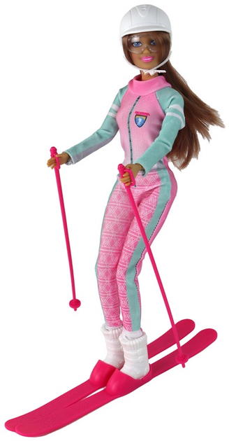 Lalka Lean Toys Anlily Narciarka z akcesoriami 31 cm (5905679077252) - obraz 3