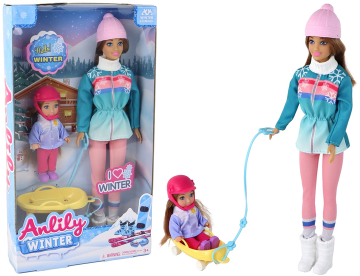 Zestaw lalek Lean Toys Anlily Mama 31 cm + Córką 11 cm + Akcesoria (5905679077412) - obraz 2