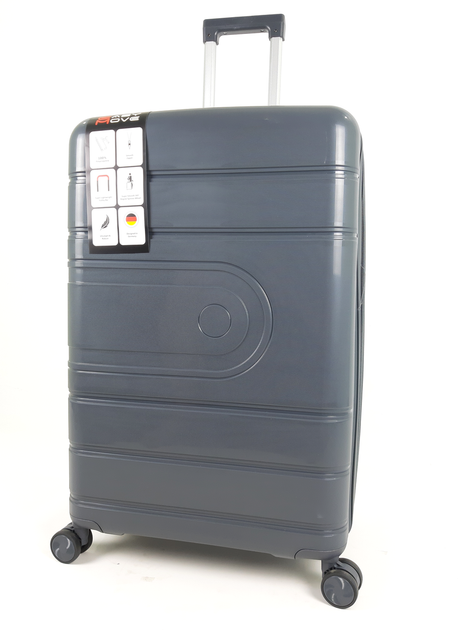 Ударопрочный чемодан Easy Move 106 л, полипропилен, 4 поворотных колеса, 75×46×27 см + 5 см, Серый - изображение 6