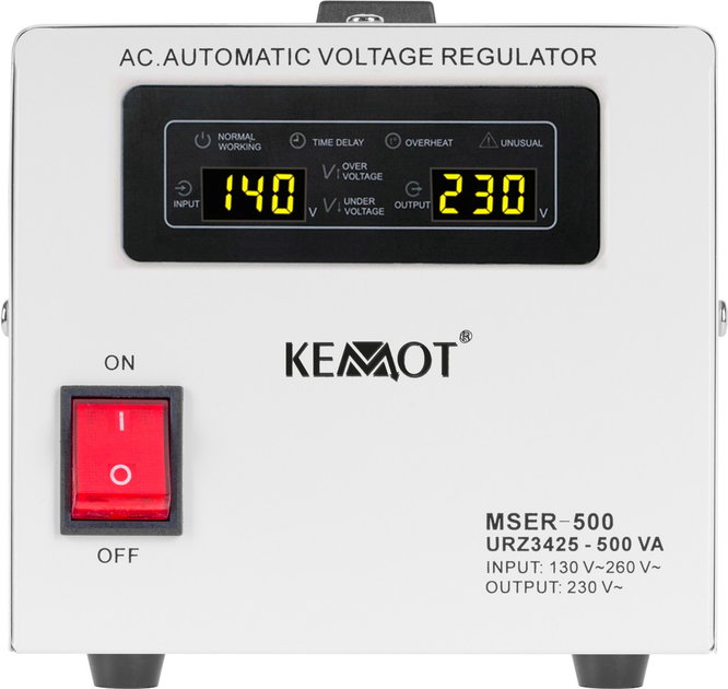 Стабілізатор напруги Kemot MSER-500 500VA 3% (5901890048927) - зображення 2