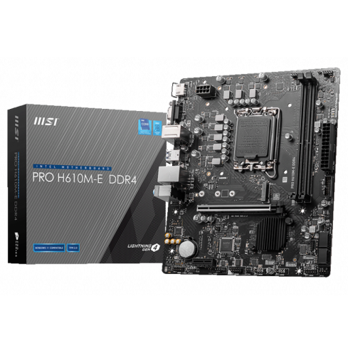 Материнская плата MSI PRO H610M-E DDR4 - Фото 1 Материнская плата MSI PRO H610M-E DDR4 - изображение 1