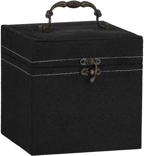 Шкатулка для прикрас Springos HA1044 чорна 12 x 12 x 12 см (5907719433158) - зображення 1