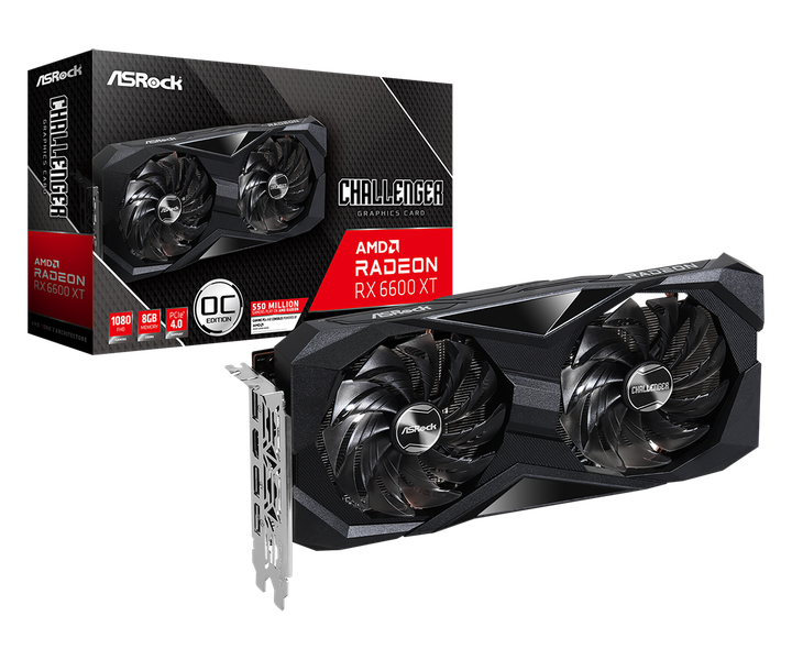 Видеокарта ASRock Radeon RX 6600 XT Challenger D 8GB OC (RX 6600 XT CLD 8GO) - изображение 2