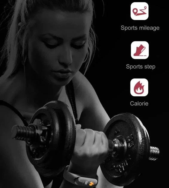 Фитнес браслет smart band m3 спортивный трекер шагомер пульсометр смарт часы Черный - изображение 7