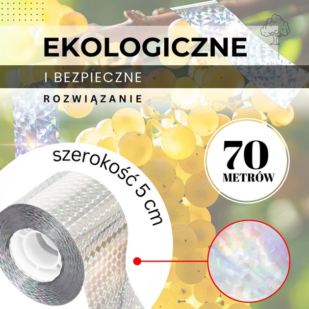 Taśma odstraszająca ptaki Springos GA0005 70 m (5907719448329) - obraz 4