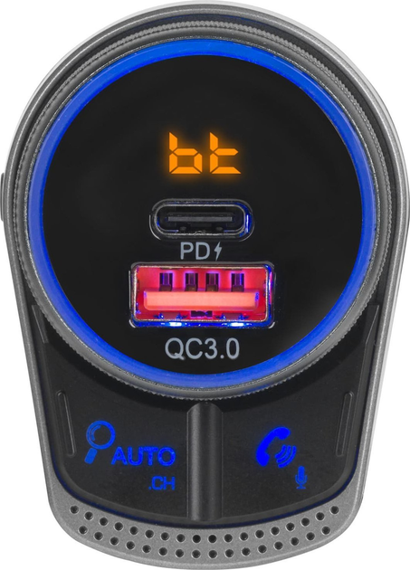 FM-трансмітер Peiying URZ0486 Bluetooth 2x USB (5901890078405) - зображення 5