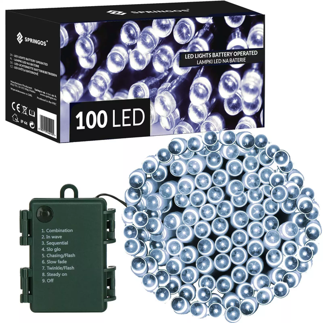 Kurtyna świetlna Springos CL4031 100 LED - obraz 1