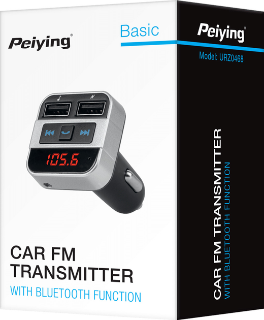 Transmiter FM Peiying URZ0468 Bluetooth 2x USB (5901890041065) - obraz 5