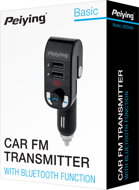 Transmiter FM Peiying URZ0466 Bluetooth 2x USB (5901890038034) - obraz 6