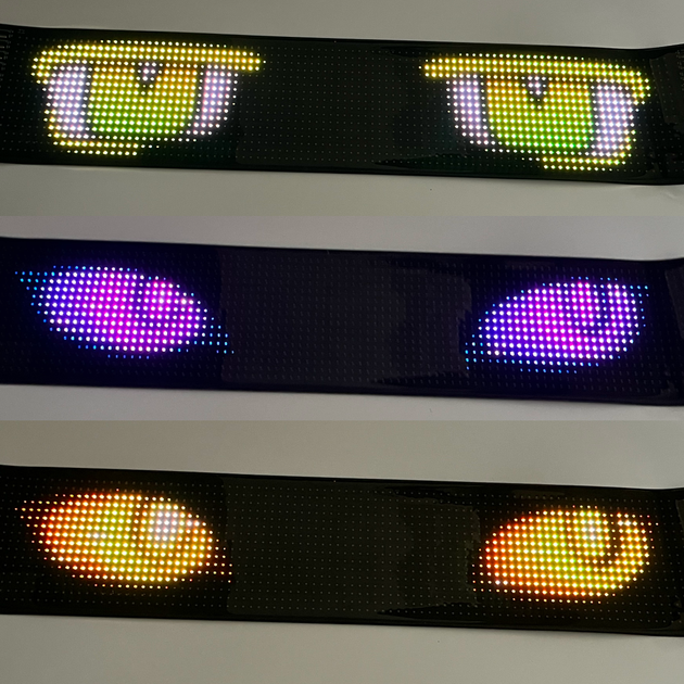 LED світлодіодні панелі для авто, гнучка панель для автомобілів на скло авто, Око диявола (59,5х12см) 1шт - зображення 7
