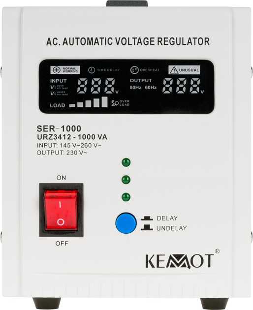 Stabilizator napięcia Kemot SER-1000 1000VA 5% (5901890019057) - obraz 2
