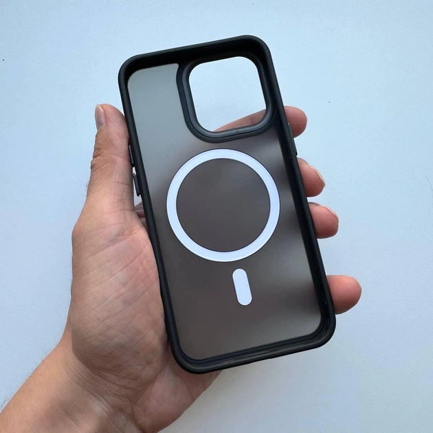 Чохол Matte Magsafe на iPhone 13 Pro black - Фото 2 Чохол Matte Magsafe на iPhone 13 Pro black - зображення 2