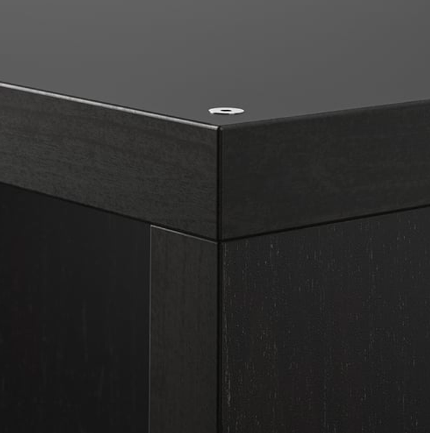 Стелаж IKEA KALLAX 77х77 см Чорно-коричневий (602.758.12) - зображення 6