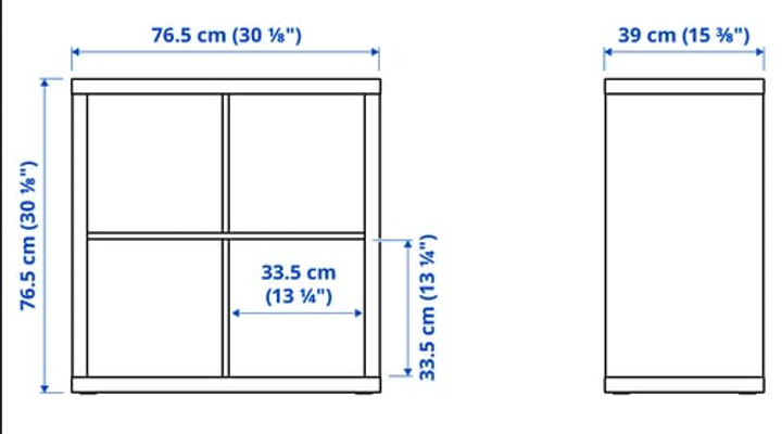 Стелаж IKEA KALLAX 77х77 см Чорно-коричневий (602.758.12) - зображення 7