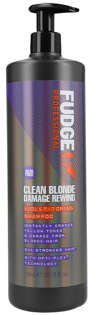 Відтіночний шампунь для волосся Fudge Clean Blonde Damage Rewind Violet-Toning 1000 мл (5060420335637) - зображення 1