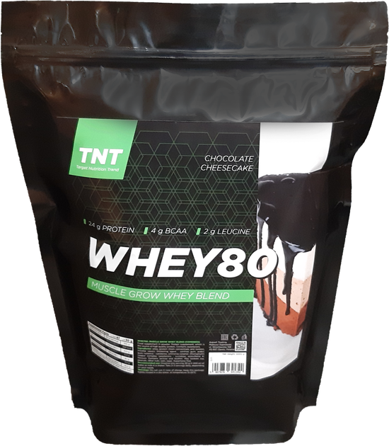 Комплект Сывороточный протеин Whey Protein TNT 80% 2 кг + Омега-3 60 капс Шоколадный чизкейк - Фото 1 Комплект Сывороточный протеин Whey Protein TNT 80% 2 кг + Омега-3 60 капс Шоколадный чизкейк - изображение 1