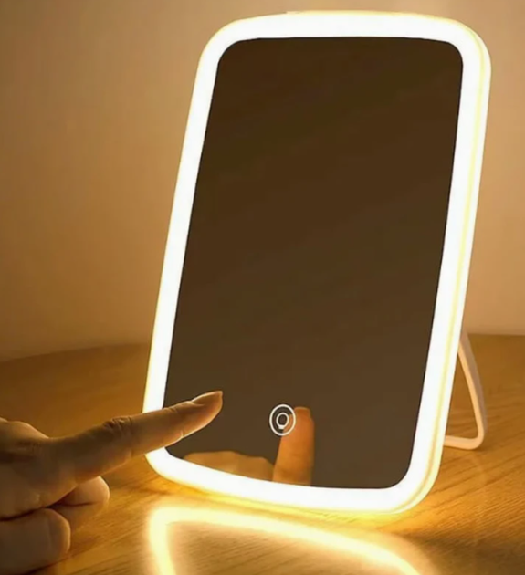 Сенсорне дзеркало для макіяжу з 3 рівнями LED-підсвітки - Фото 1 Сенсорне дзеркало для макіяжу з 3 рівнями LED-підсвітки - зображення 1