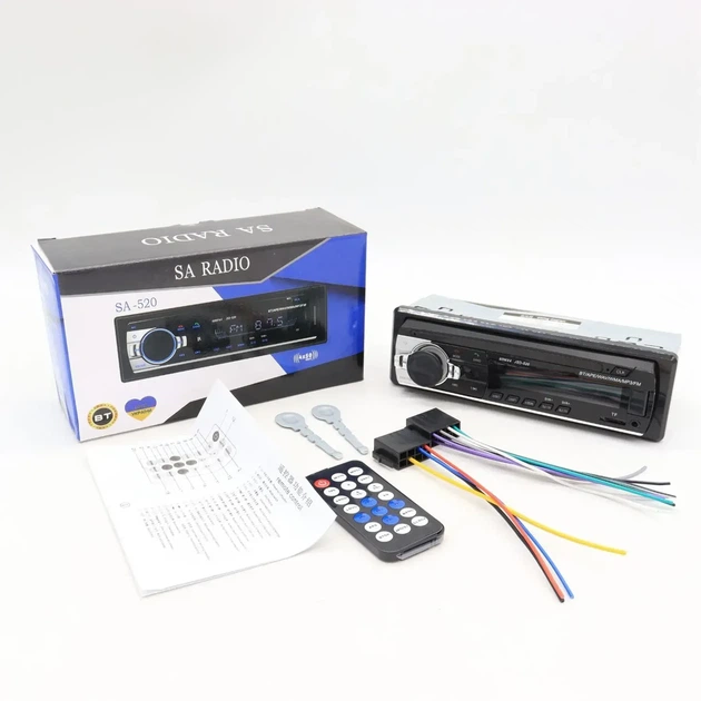 Автомагнитола с Bluetooth, 1DIN, MP3-SA-520 ISO / Магнитола с LED подсветкой в авто / Магнитофон в машину - изображение 5