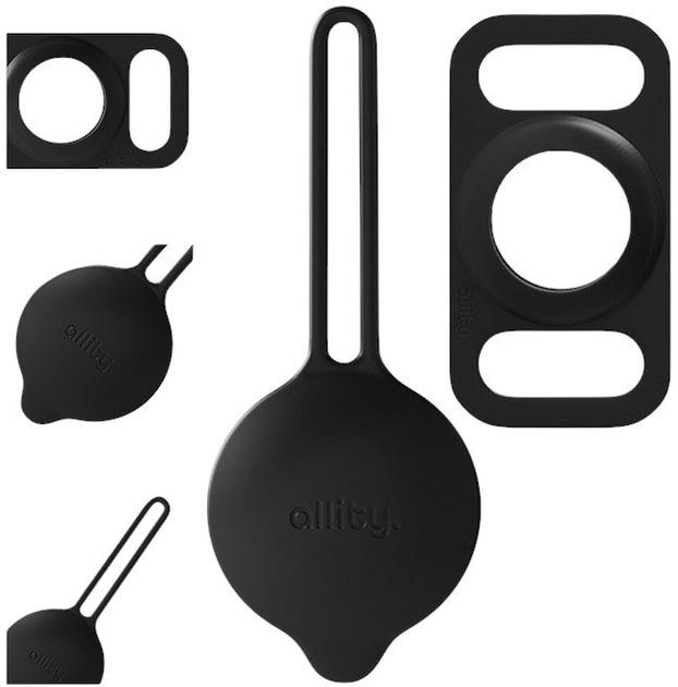 Чохол-брелок Allity ASA-300 для Apple AirTag 3шт. Black (5906667550962) - зображення 2
