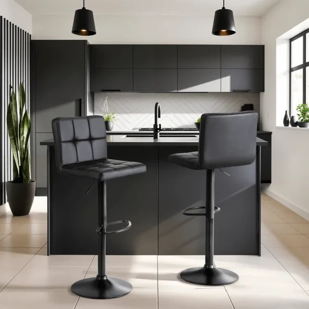 Барный стул MEBEL ELITE NERO Черный / экокожа ME.NERO/CZ/CZ/E/H - изображение 2