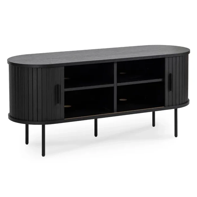 Тумба под телевизор MEBEL ELITE TRISH 120 см Черный ME.TRISH/CZ/RTV120 - изображение 6