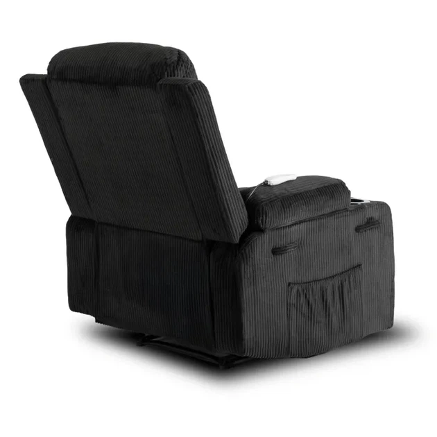 Масажне крісло розкладне MEBEL ELITE BOX Чорний / вельвет ME.BOX2/CZ/SZTR/FW - зображення 10