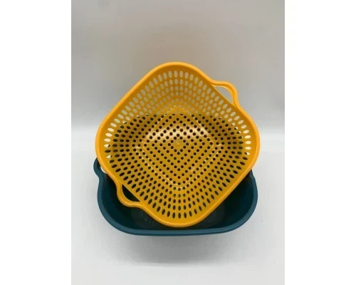 Пластиковий друшляк Sets of basket, No1 (25 см) Кошик із подвійним зливом - зображення 2