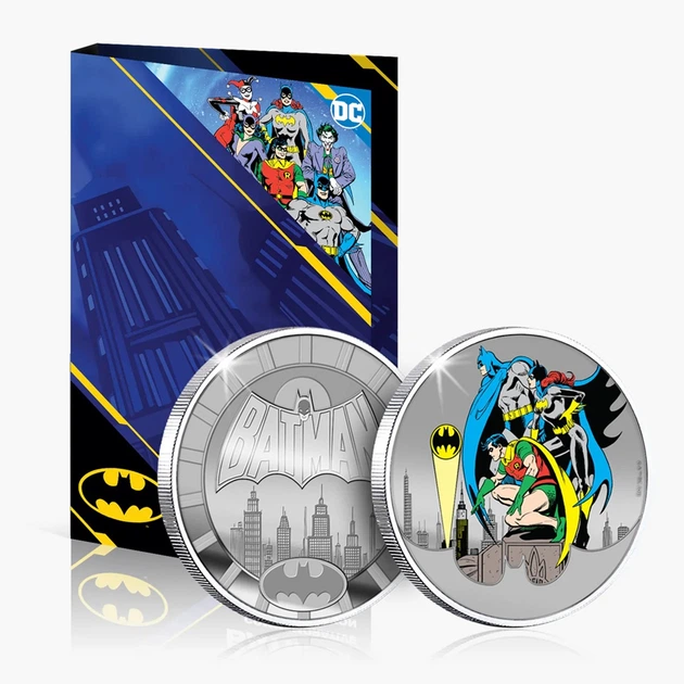 Пам'ятна монета “DC Comics - Бетмен”. Офіційна монета з альбомом та вкрита сріблом 999 проби (50021) - Фото 1 Пам'ятна монета “DC Comics - Бетмен”. Офіційна монета з альбомом та вкрита сріблом 999 проби (50021) - изображение 1