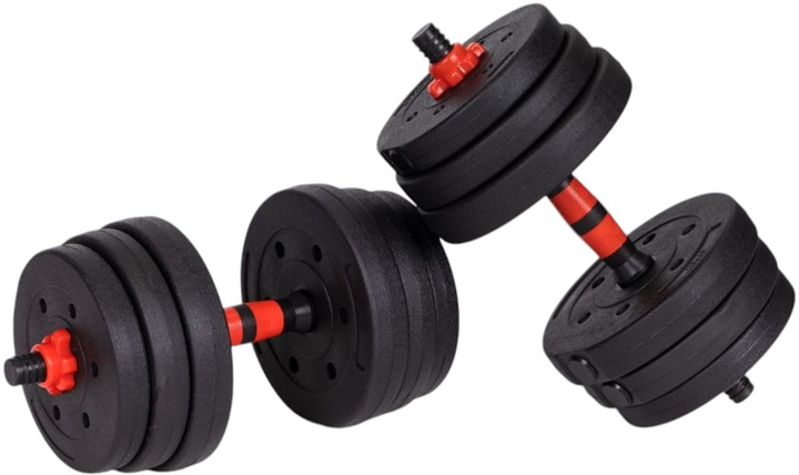 Штанга-гантелі ModernHome by Multistore 40 кг GB-SX 2X20KG (5903769976898) - зображення 6