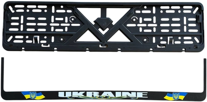 Рамка номерного знака патриотическая Poputchik "UKRAINE" (24-261-IS) - Фото 3 Рамка номерного знака патриотическая Poputchik "UKRAINE" (24-261-IS) - изображение 3