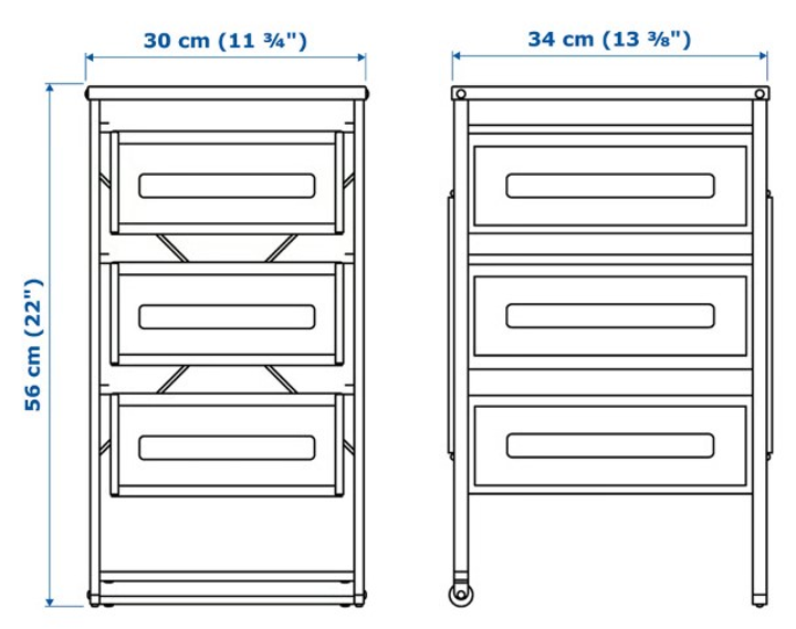 Komoda Ikea Lennart Biała 56 x 34 x 30 cm (303.261.77) - obraz 2