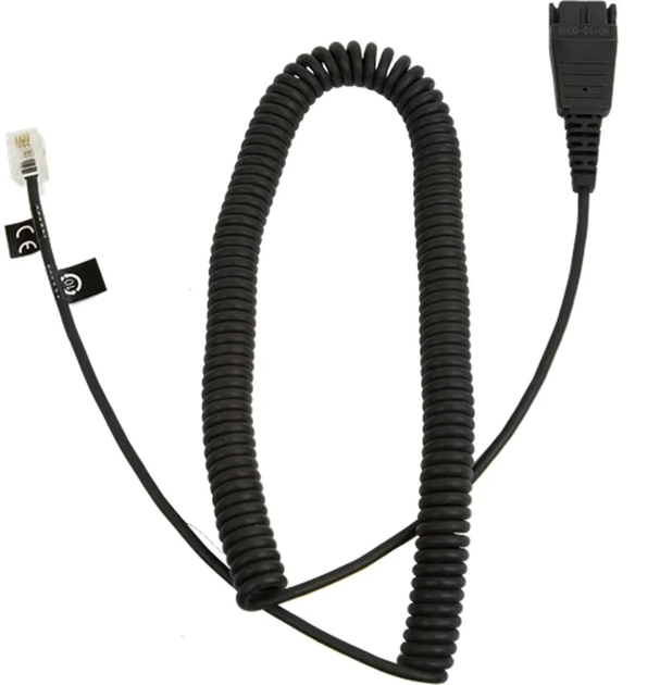 Кабель Jabra QD to RJ-10 spiral 0.5-2 m Black (8800-01-37) - зображення 1