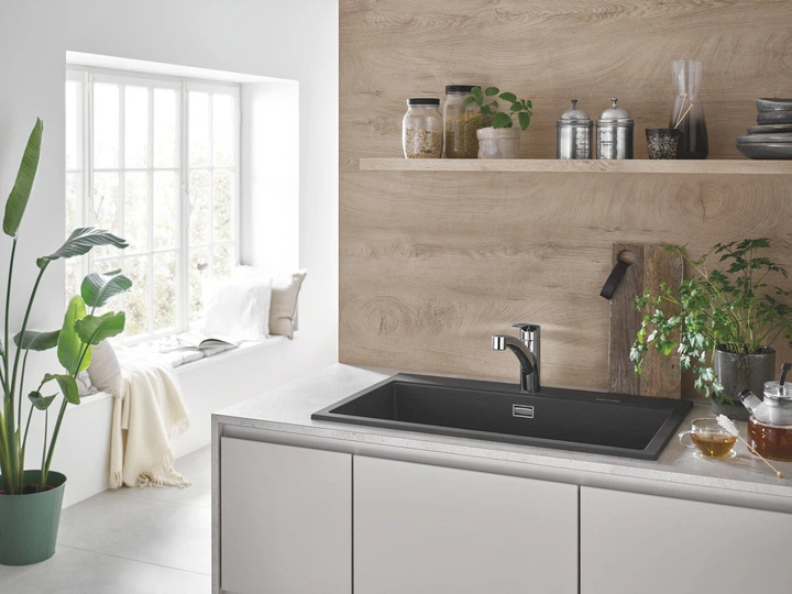 Змішувач для кухні з висувним виливом Grohe Eurosmart New (30305001) kr - Фото 10 Змішувач для кухні з висувним виливом Grohe Eurosmart New (30305001) kr - изображение 10