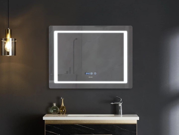 Зеркало Mixxus STYLE MR03-70x50 с Led Touch, Anti-fog, димером, регулятором яркости, часами - изображение 6