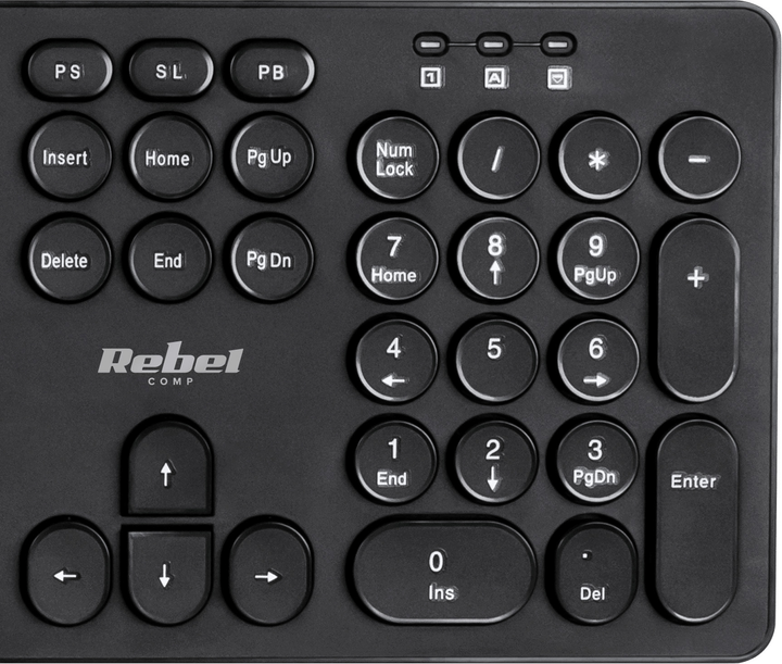 Klawiatura bezprzewodowa Rebel WK100 Wireless Black (5901890118170) - obraz 4