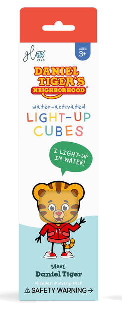 Kostki sensoryczne świecące w wodzie Glo Pals Light Up Cubes Daniel Tygrysek (0850016823496) - obraz 2