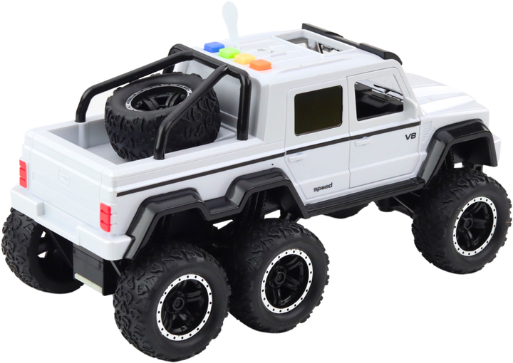 Іграшка LEAN Toys Позашляховик з фрикційним приводом світлом і звуками 6 x 6 1:16 Білий перламутровий 22974 (5905991053231) - зображення 4