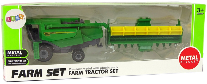 Kombajn LEAN Toys Pojazd rolniczy z przystawką Zielono-żółty 14828 (5905515352932) - obraz 1