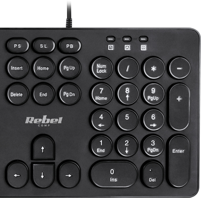 Комплект дротовий Rebel WDS200 USB Black (5901890118163) - зображення 5