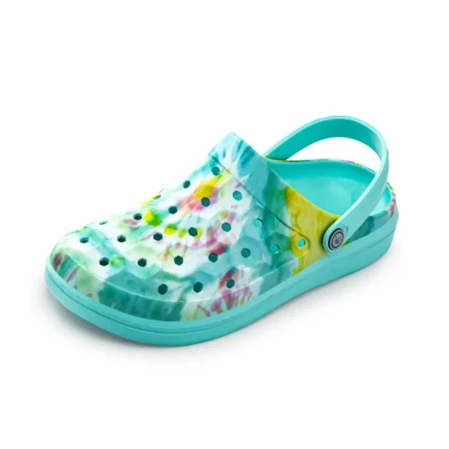 Женские шлепанцы сабо Joybees Varsity Clog Aqua Washed Tie Dye, размер 42.5 (US W11/M9) стелька 27,8см (бирюза) - изображение 3