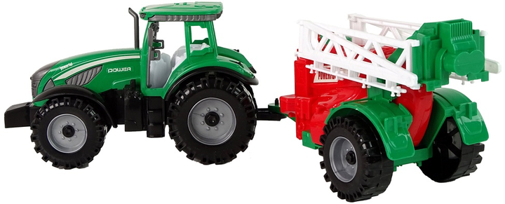 Zabawka LEAN Toys Ciągnik rolniczy z opryskiwaczem z napędem frykcyjnym Zielono-czerwony 14839 (5905515353045) - obraz 4