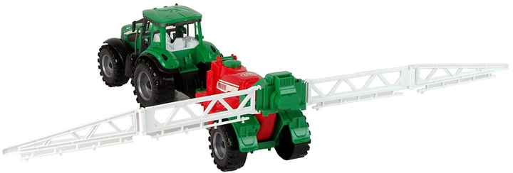 Zabawka LEAN Toys Ciągnik rolniczy z opryskiwaczem z napędem frykcyjnym Zielono-czerwony 14839 (5905515353045) - obraz 5