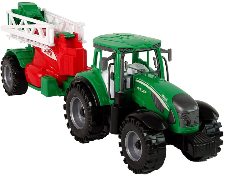 Zabawka LEAN Toys Ciągnik rolniczy z opryskiwaczem z napędem frykcyjnym Zielono-czerwony 14839 (5905515353045) - obraz 7