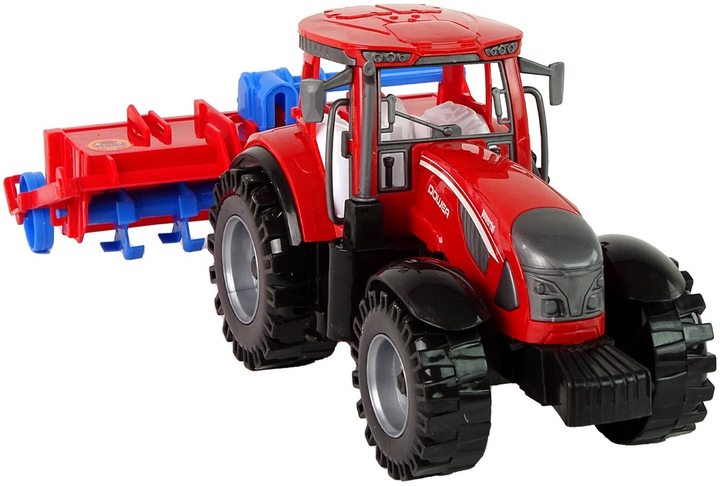 Zabawka LEAN Toys Ciągnik z pługiem z napędem frykcyjnym Czerwony 14844 (5905515353090) - obraz 8