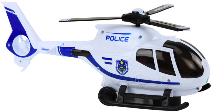 Zabawka LEAN Toys Helikopter policyjny Śmigłowiec jeżdżący ze światłami i dźwiękami 18689 (5905991018469) - obraz 4